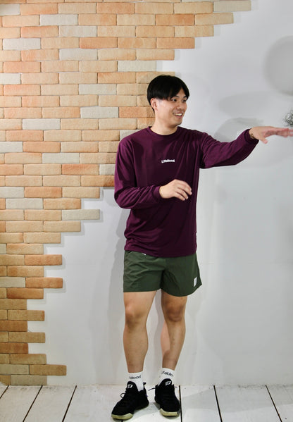 アーチロゴ ロングスリーブTシャツ：パープル