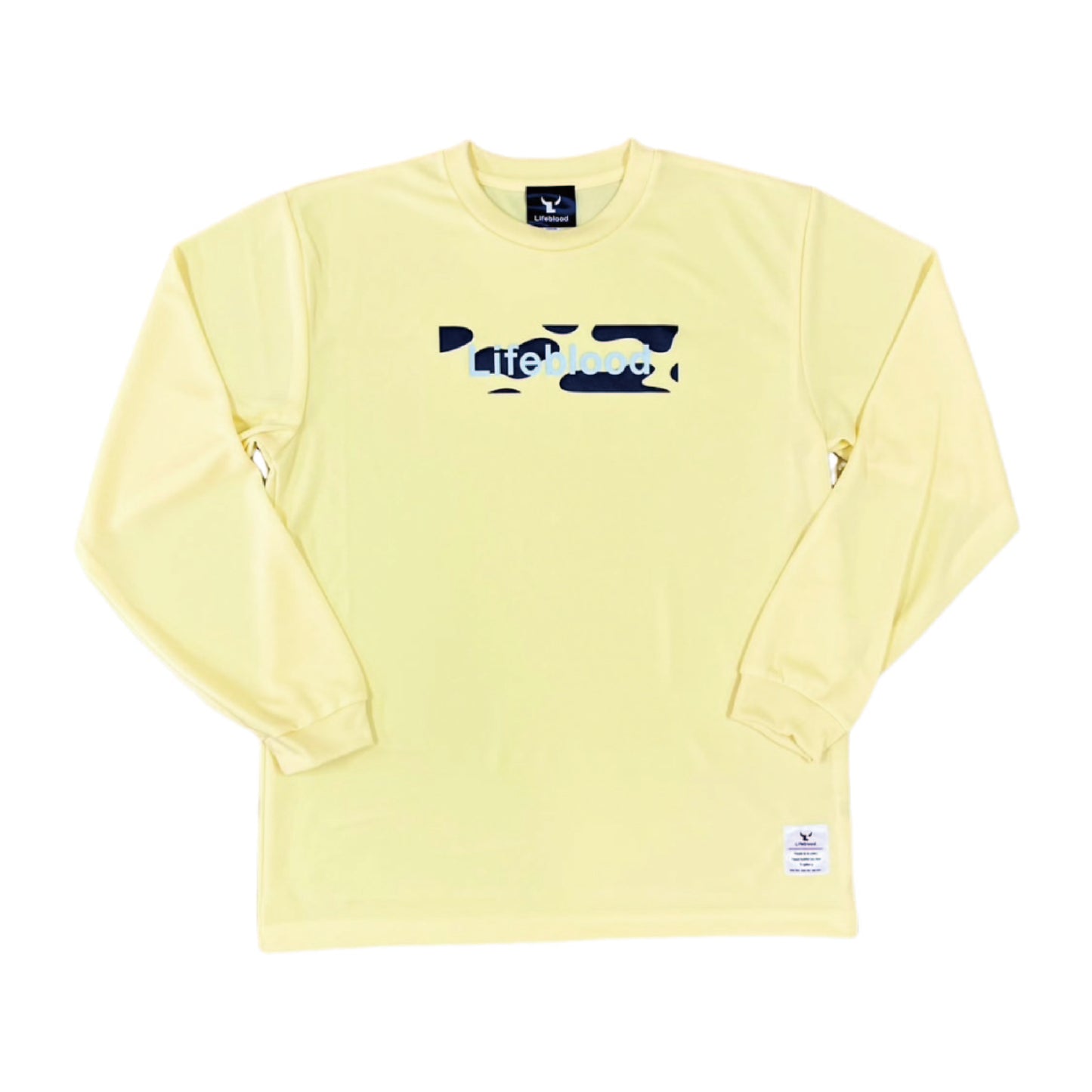 ウシガラ ロングスリーブTシャツ：ライトイエロー