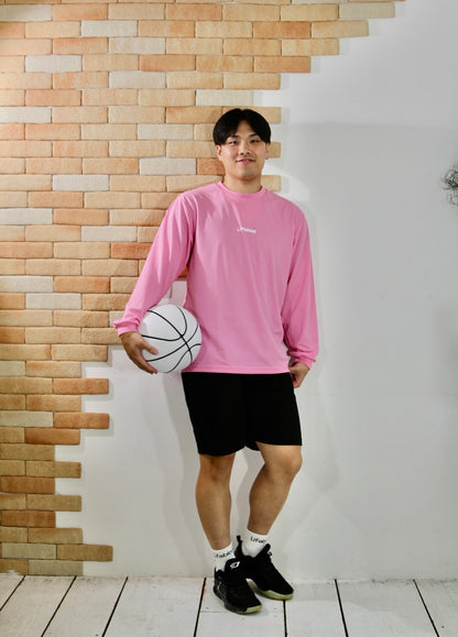 アーチロゴ ロングスリーブTシャツ：ピンク
