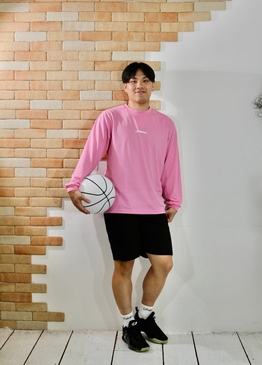 アーチロゴ ロングスリーブTシャツ：ピンク