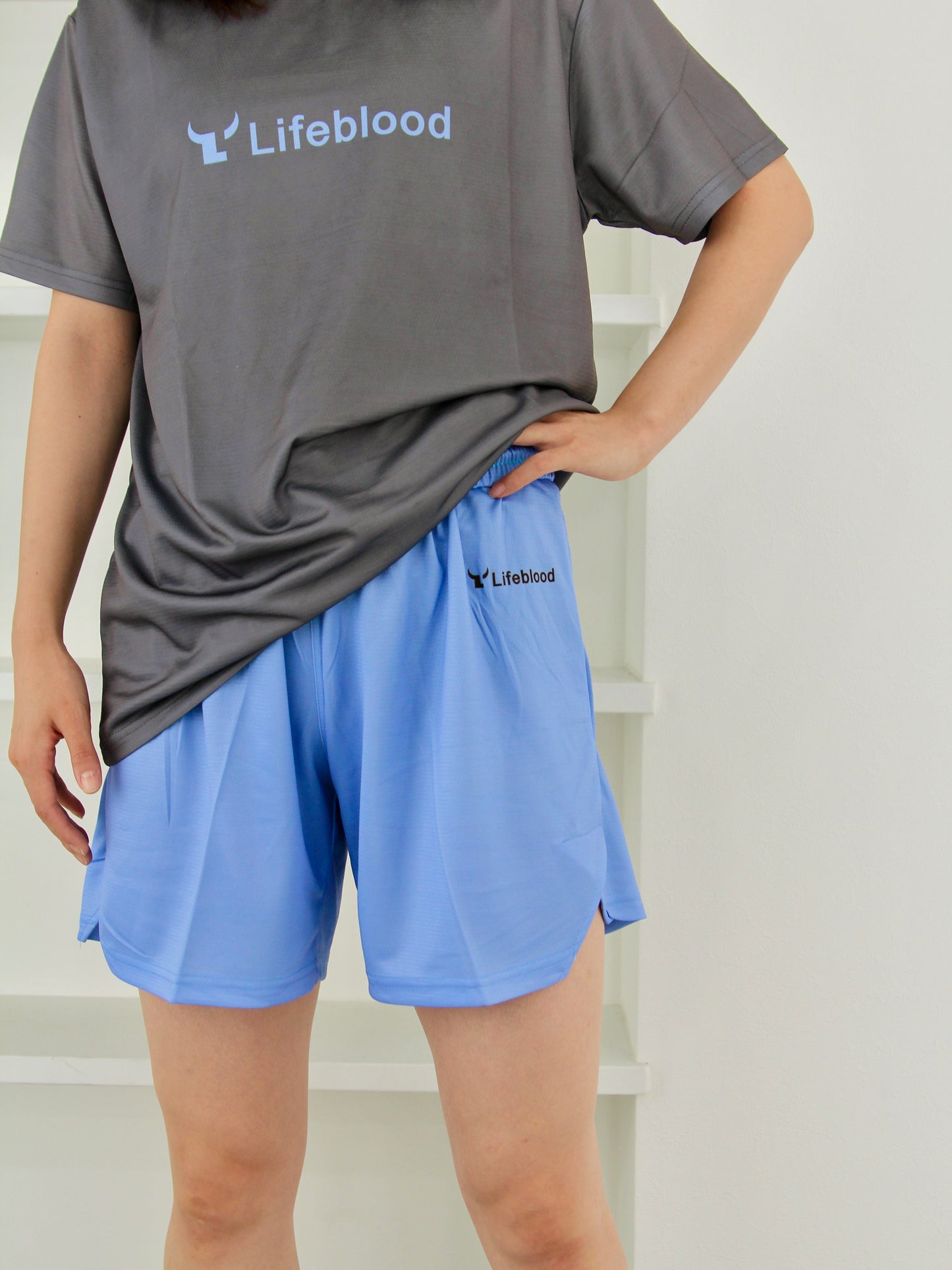 Lifeblood core Shorts：Light Blue