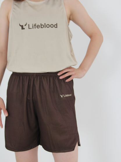 Lifeblood core Shorts：Brown
