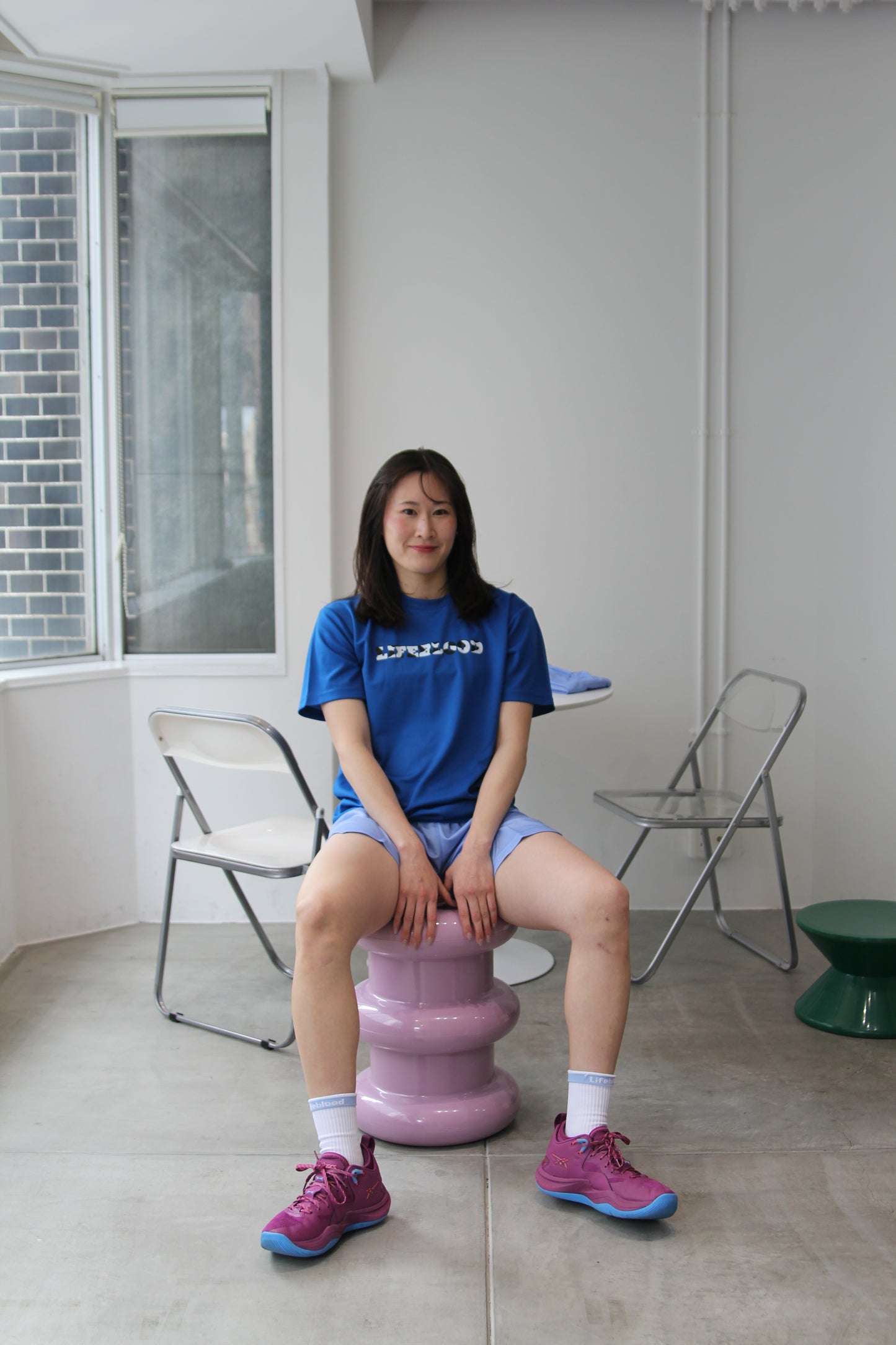 ウシガラTシャツ：ブルー