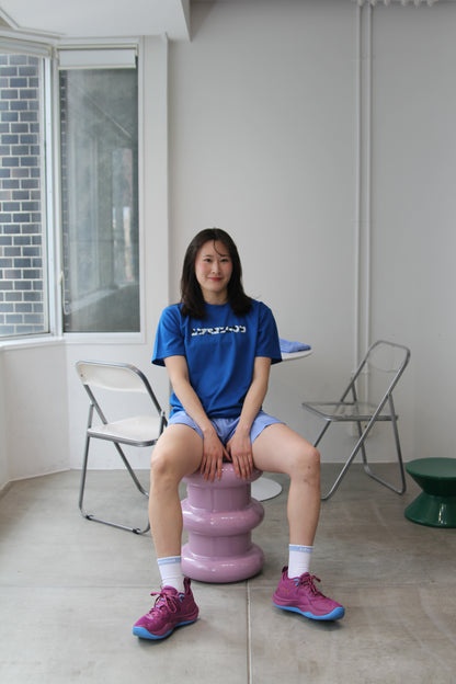ウシガラTシャツ：ブルー