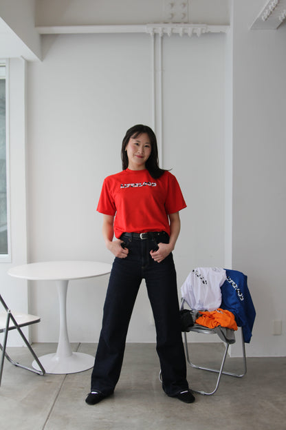ウシガラTシャツ：レッド